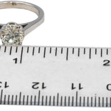 Round Diamond 18k White Gold Solitaire Engagement Ring 1.09CT Size 6