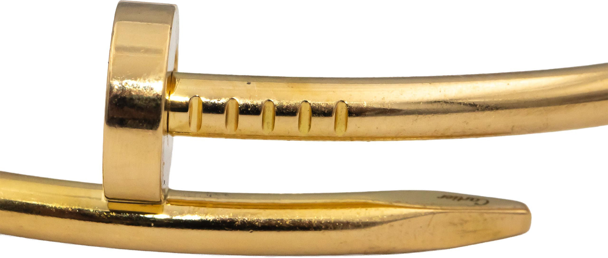 CARTIER 18k Gold Juste Un Clou Nail Bangle Bracelet Size 20 $8700 Retail