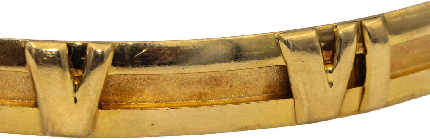 TIFFANY & CO. Vintage 18k Yellow Gold Atlas Collection Bangle Bracelet