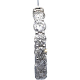 14k White Gold Round Diamond Inside Out Hoop Earrings 5.0CT