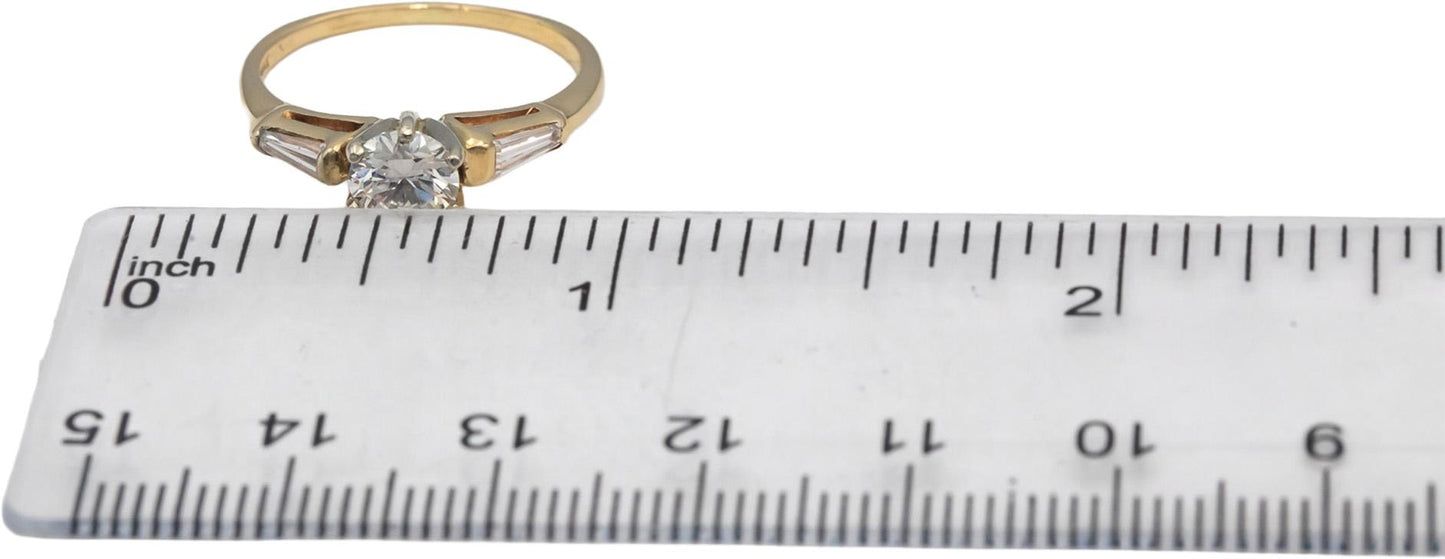 14k Gold & Platinum VS Lab-Grown & Natural Diamond Engagement Ring 0.83CTW