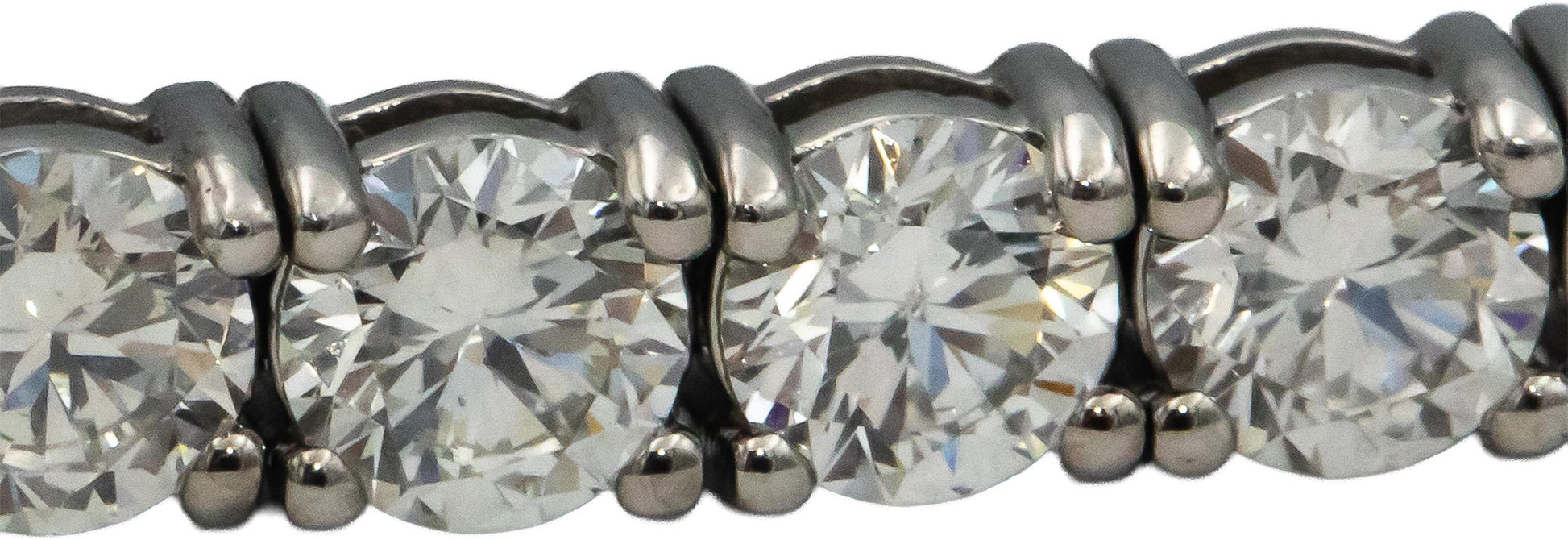 14k White Gold Round Diamond Tennis Bracelet 10.26CT
