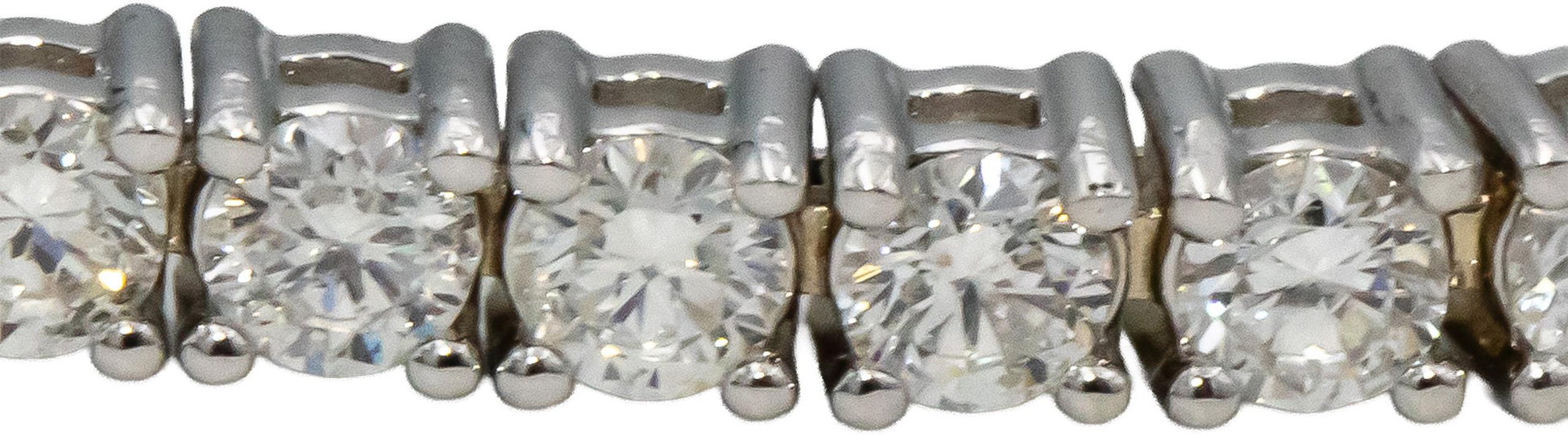 14k White Gold Round Diamond Tennis Bracelet 3.45CT