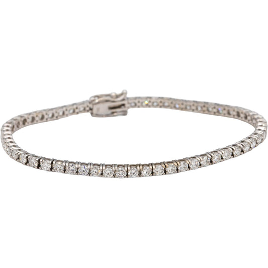 14k White Gold VS Round Diamond Tennis Bracelet 4.80CT