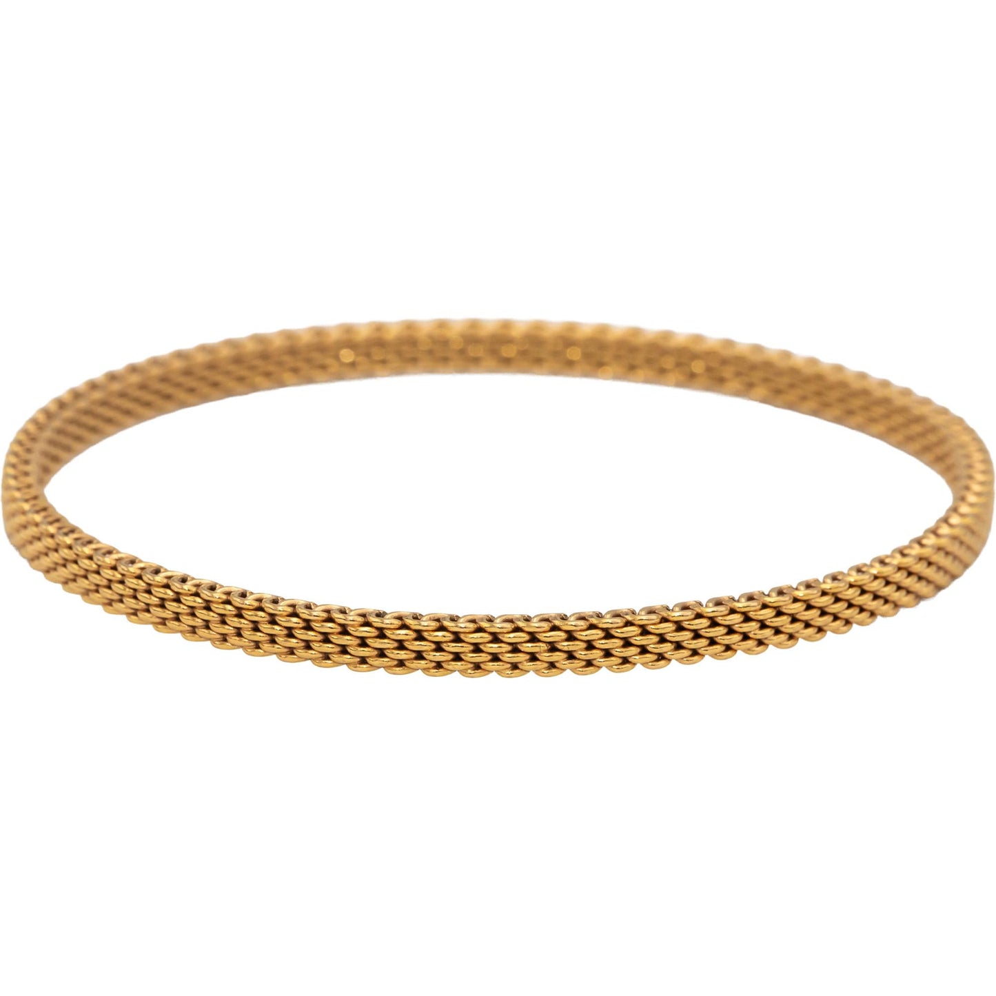 TIFFANY & CO. 18k Rose Gold Somerset Mesh Bangle Bracelet