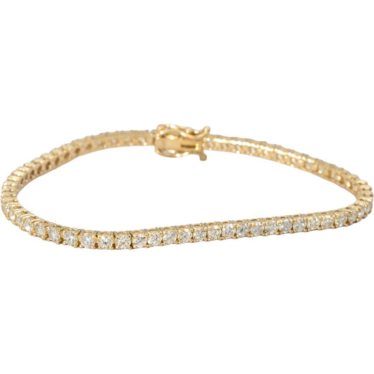 14k Yellow Gold VS Round Diamond Tennis Bracelet 4.57CT