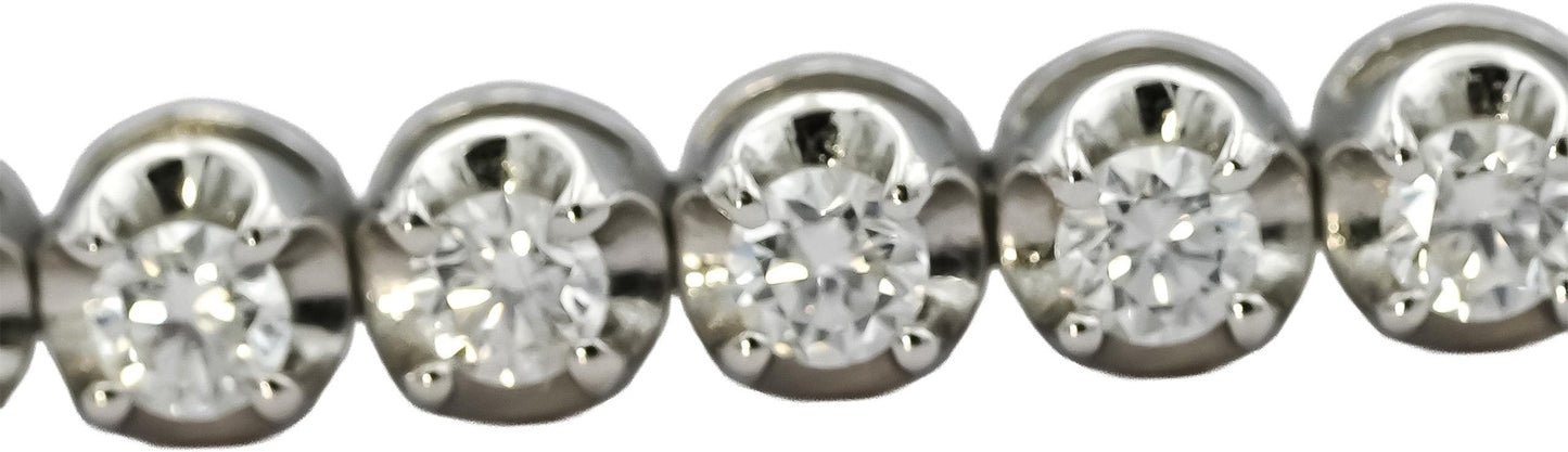 14k White Gold Round Diamond Tennis Bracelet 2.63CT