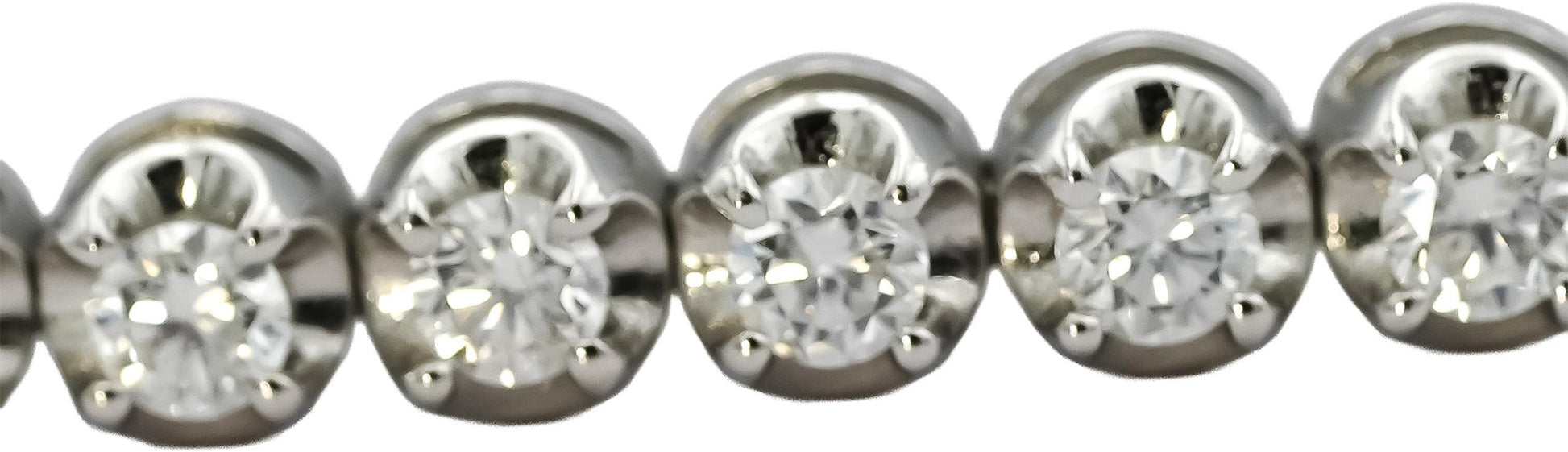 14k White Gold Round Diamond Tennis Bracelet 2.63CT