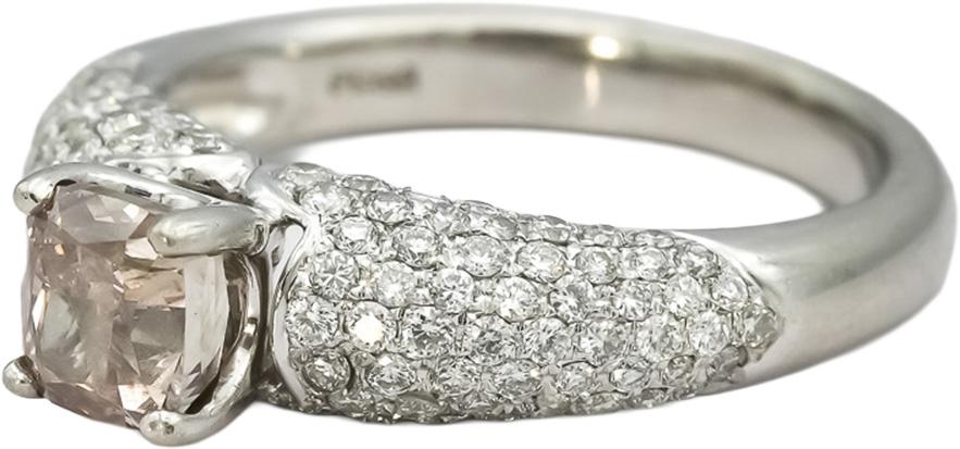 GIA Certified Platinum Natural Diamond Engagement Ring 1.69CT w/ 1.01CT Center