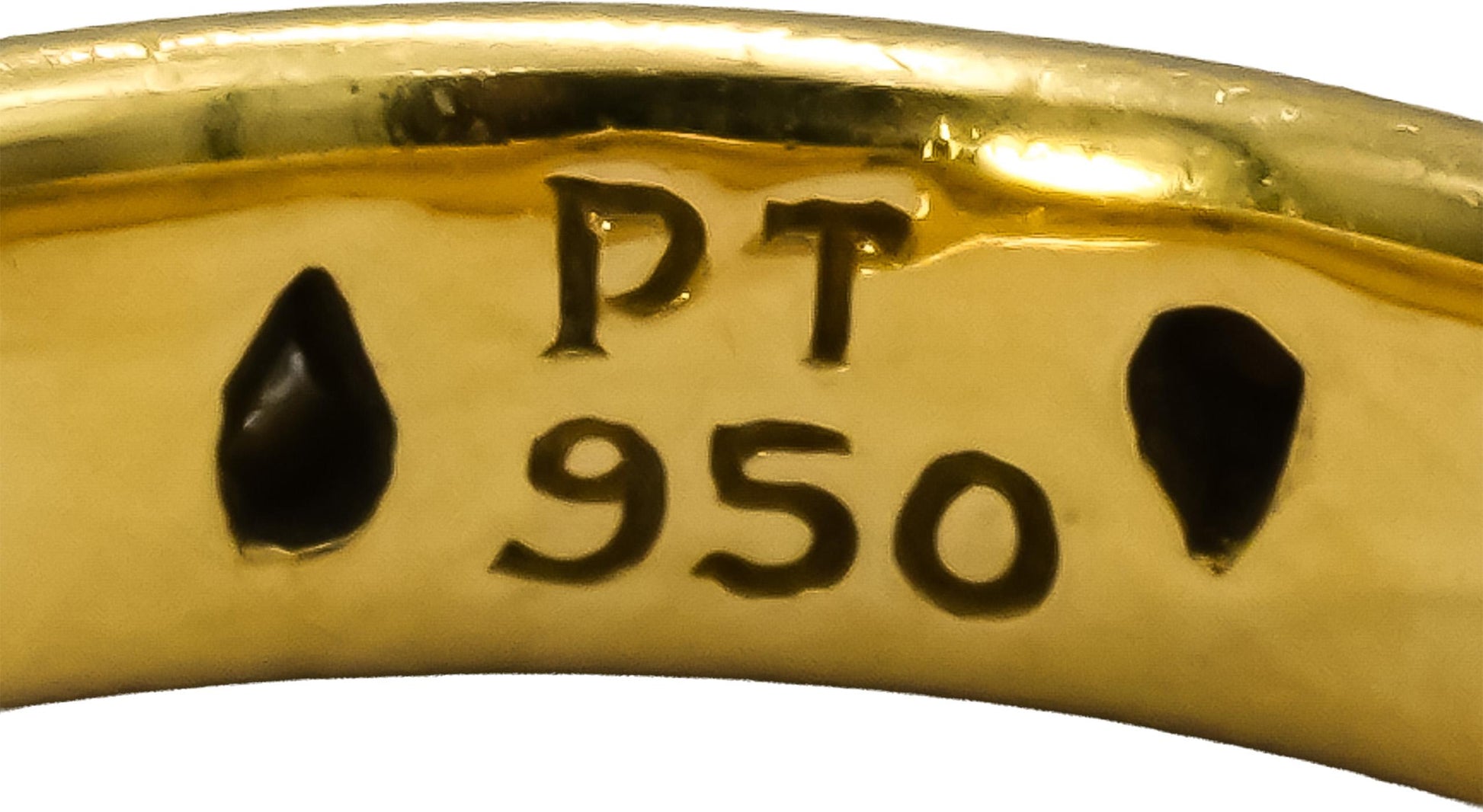 TIFFANY & CO. 18k Gold Platinum VS Diamond Etoile Band Ring 0.30CT Size 7.25