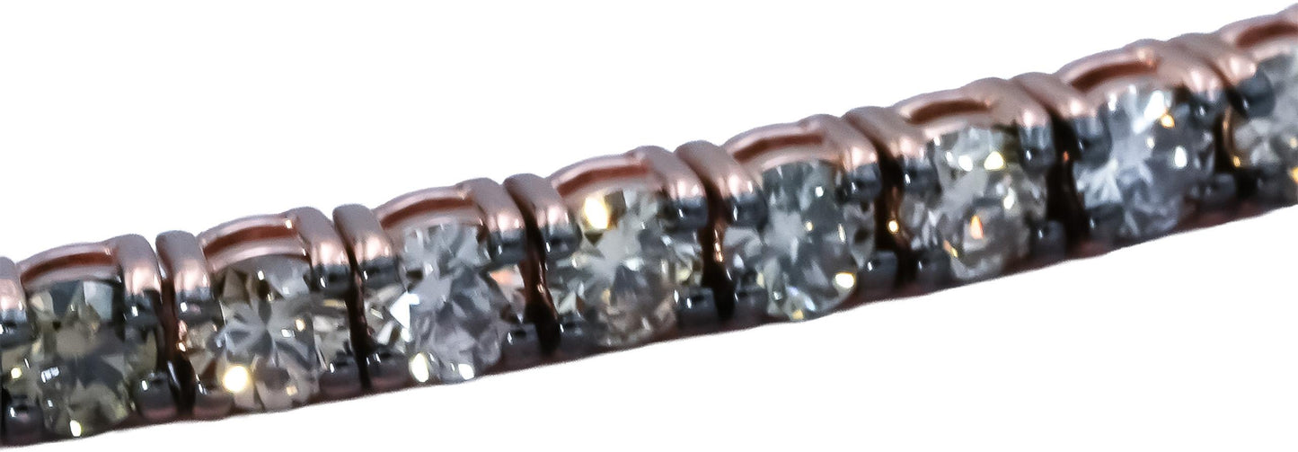 LE VIAN 14k Rose Gold Chocolate Diamond Ombre Bolo Bracelet 1.45CT