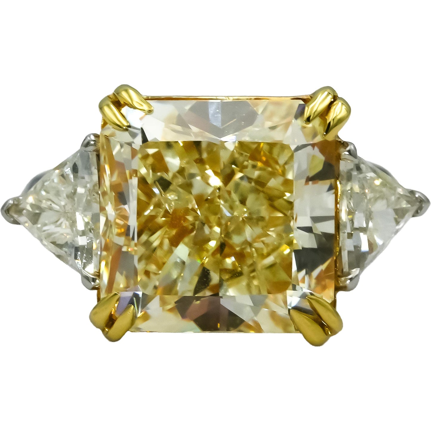 GIA Platinum & 18k Gold VS2/S-T Radiant Cut Diamond Ring 13.01CT w/ 11.51CT