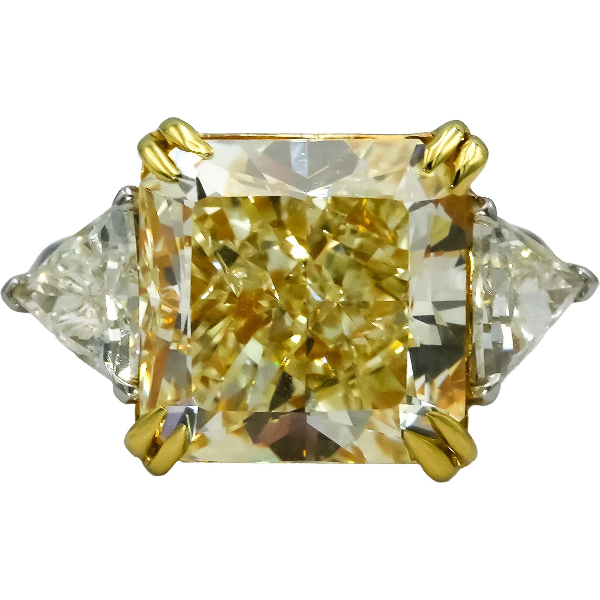 GIA Platinum & 18k Gold VS2/S-T Radiant Cut Diamond Ring 13.01CT w/ 11.51CT