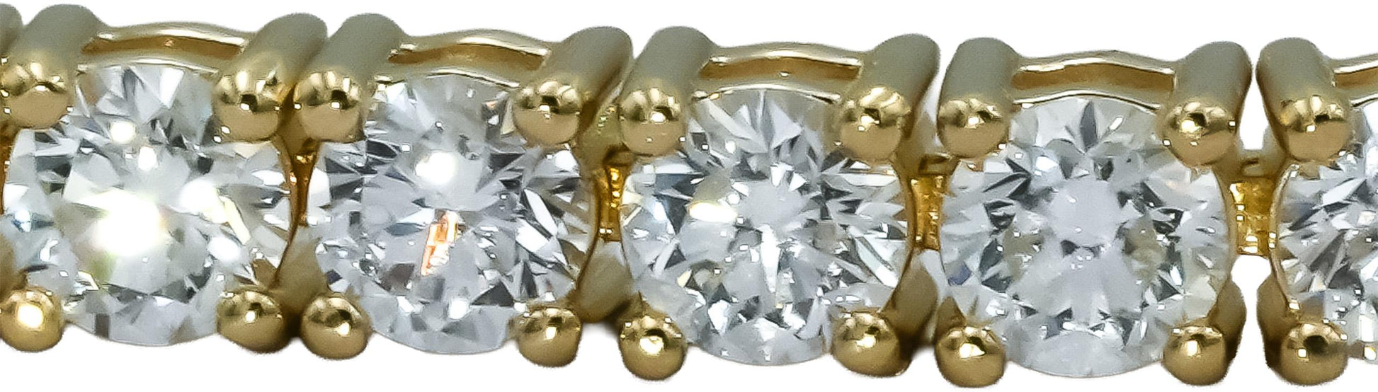 14k Yellow Gold VS Round Diamond Tennis Bracelet 8.51CT