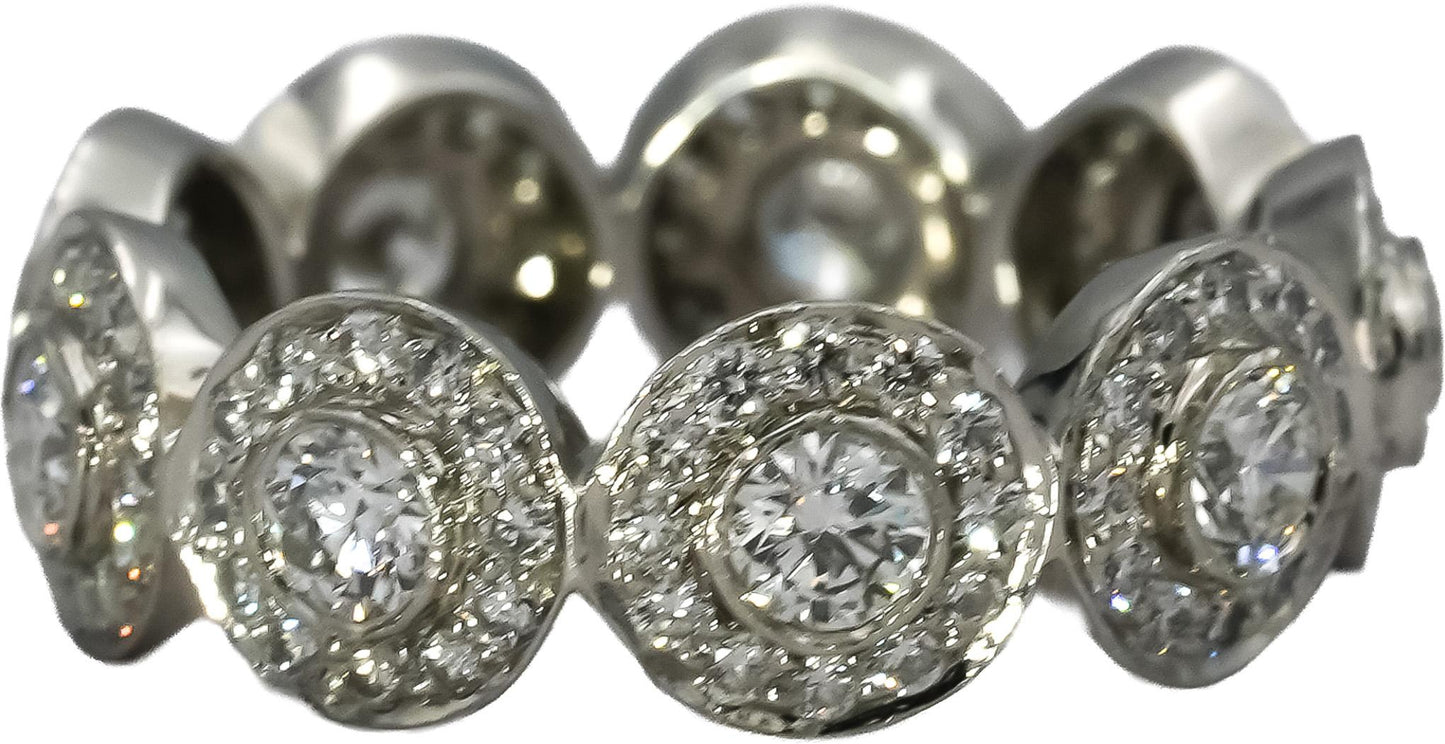 TIFFANY & CO. Platinum VS Diamond Soleste Ring 1.50CT Size 4 Retail 11000