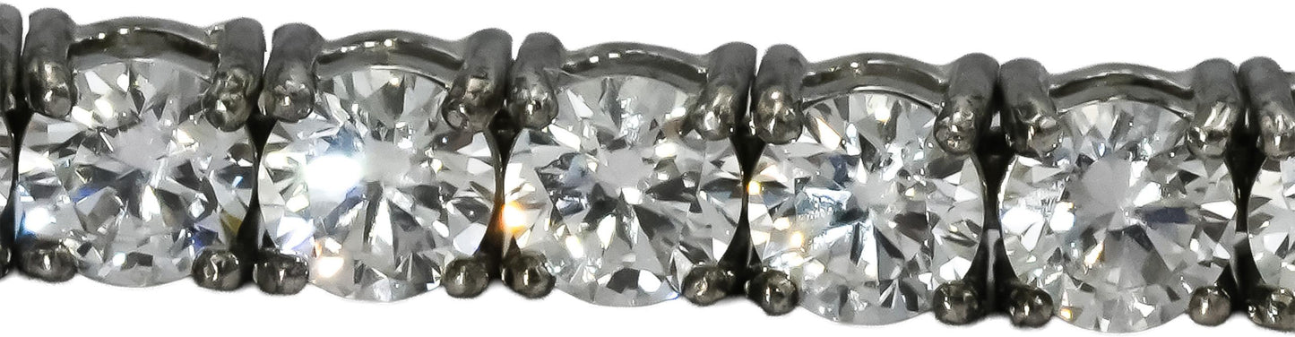 14k White Gold VS Round Lab-Grown Diamond Tennis Bracelet 5.83CT