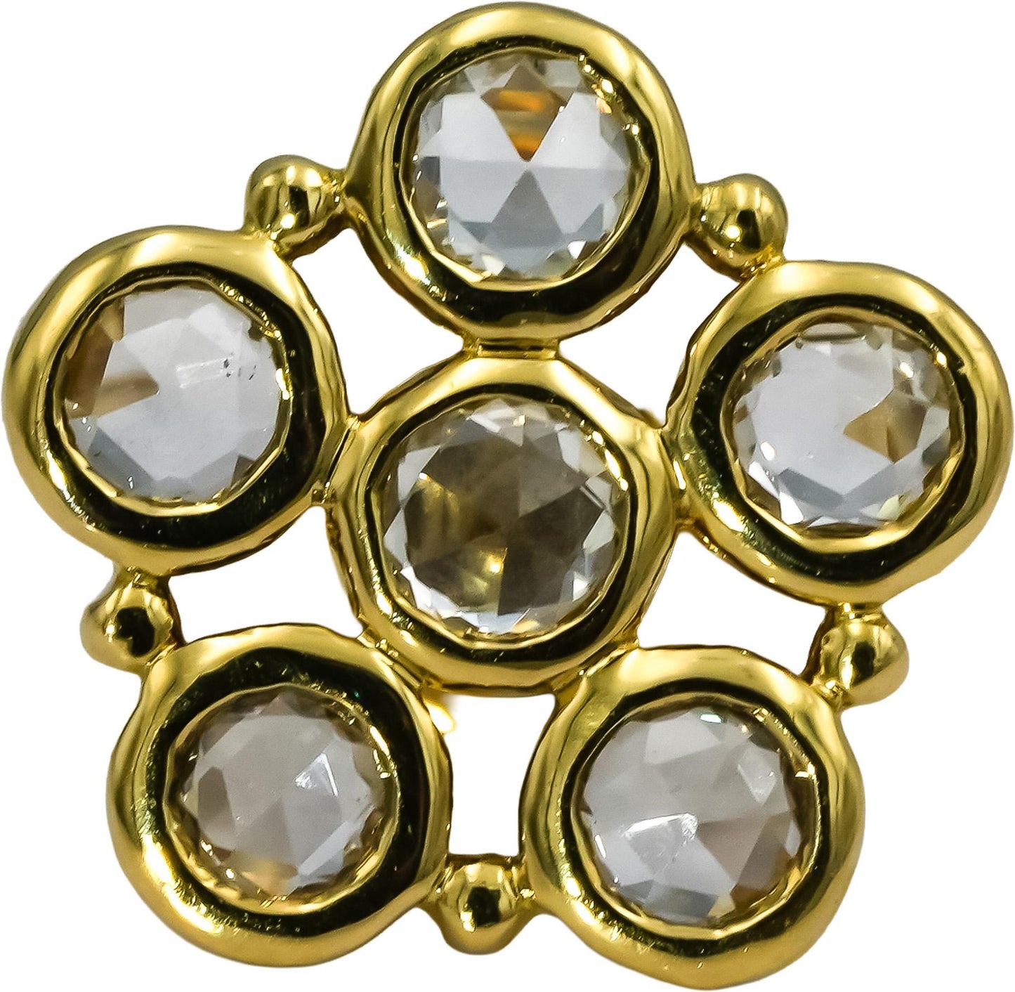 TEMPLE ST. CLAIR 18k Yellow Gold VS Diamond Flower Stud Earrings 0.62CT