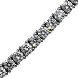14k White Gold VS Round Lab-Grown Diamond Tennis Necklace 10.83CT
