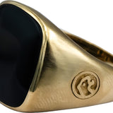 EFFY 14k Yellow Gold Cabochon Black Onyx Ring Size 9.25