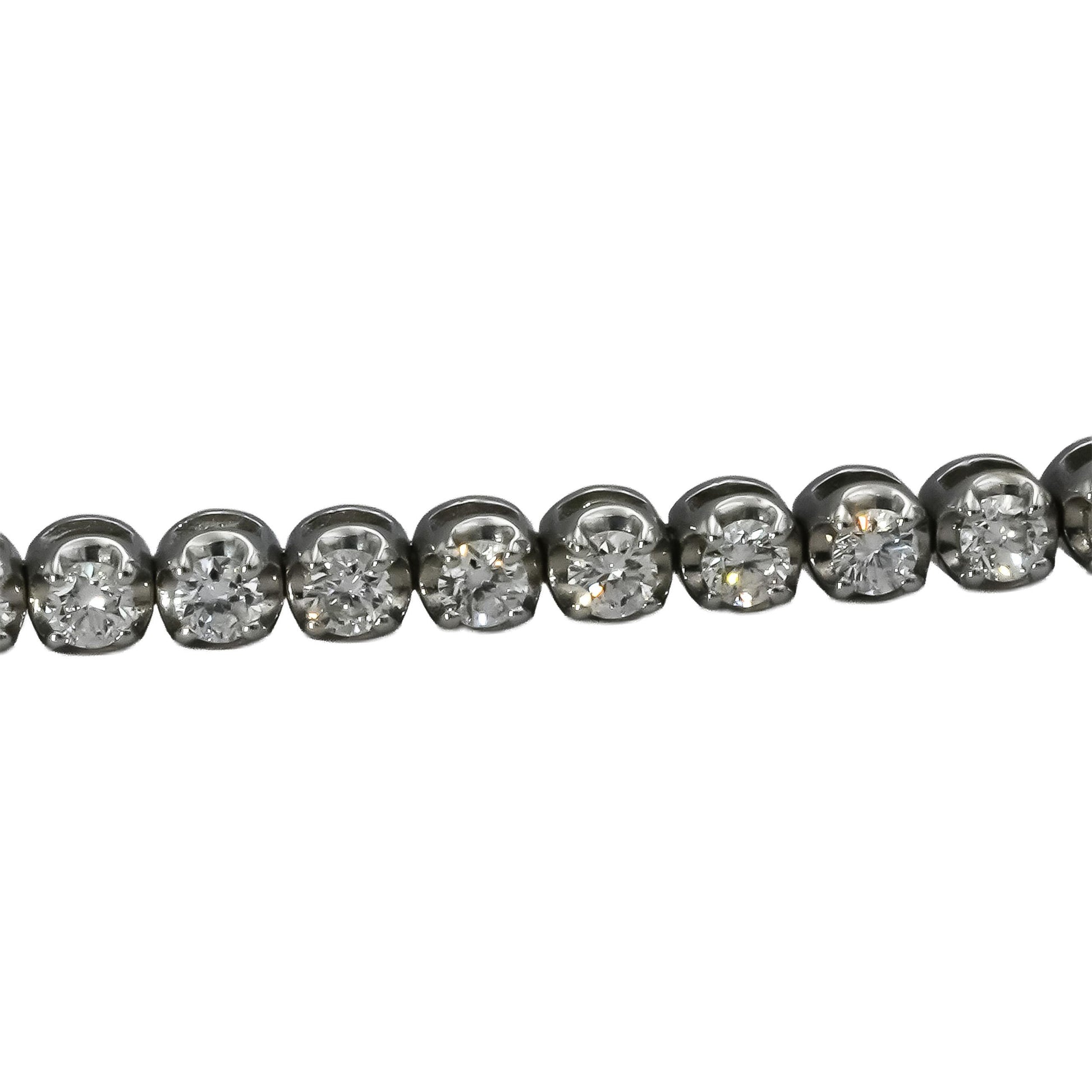 14k White Gold Round Diamond Tennis Bracelet 1.75CT 67 Pieces