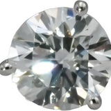 14k White Gold Round Lab-Grown Diamond Martini Setting Stud Earrings 2.01CT