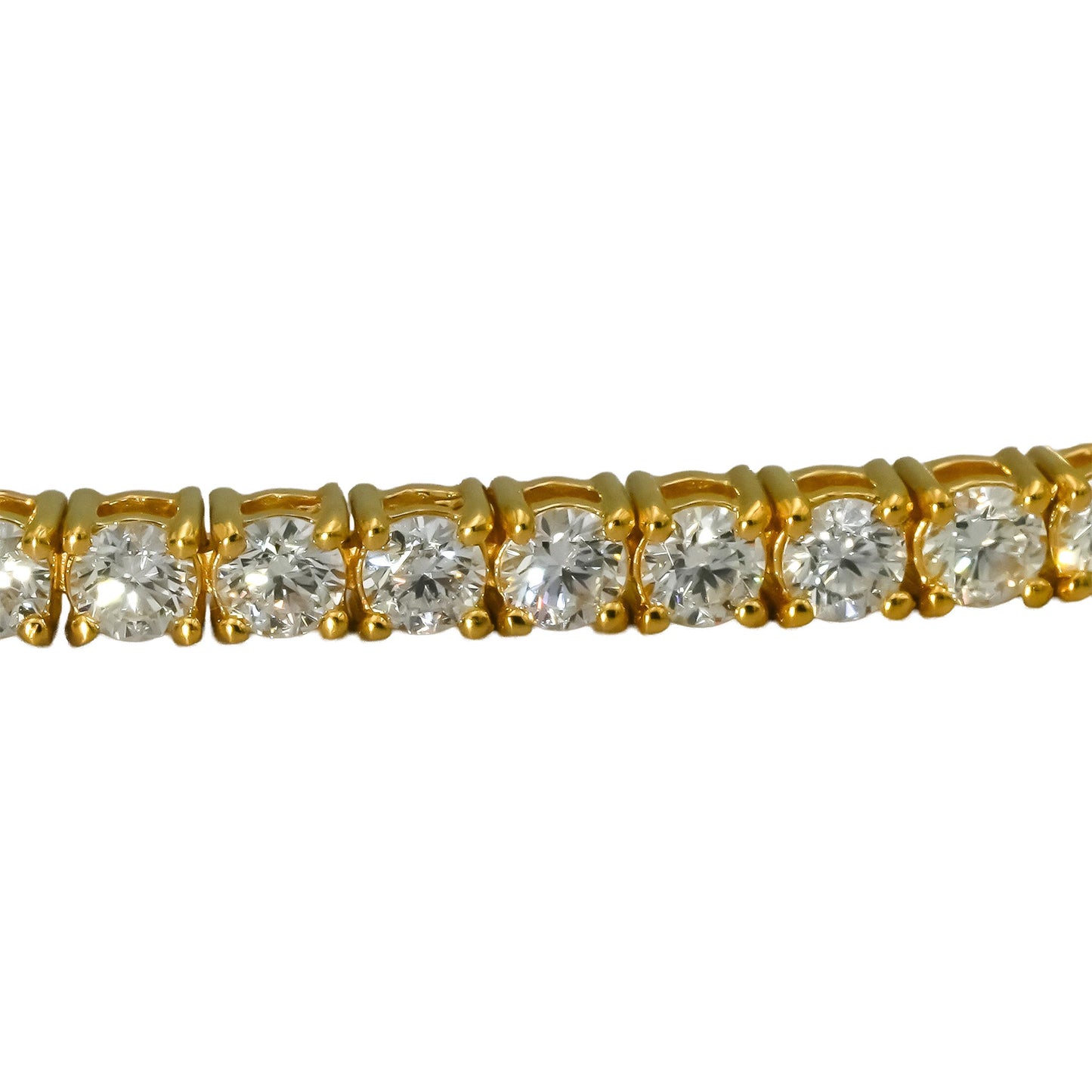 14k Yellow Gold VS Round Diamond Tennis Bracelet 3.06CT