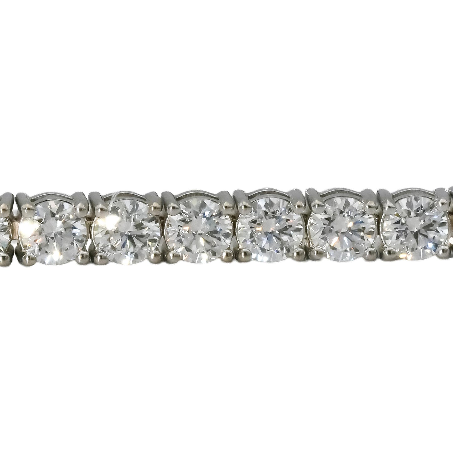 14k White Gold VS Round Diamond Tennis Bracelet 7.82CT