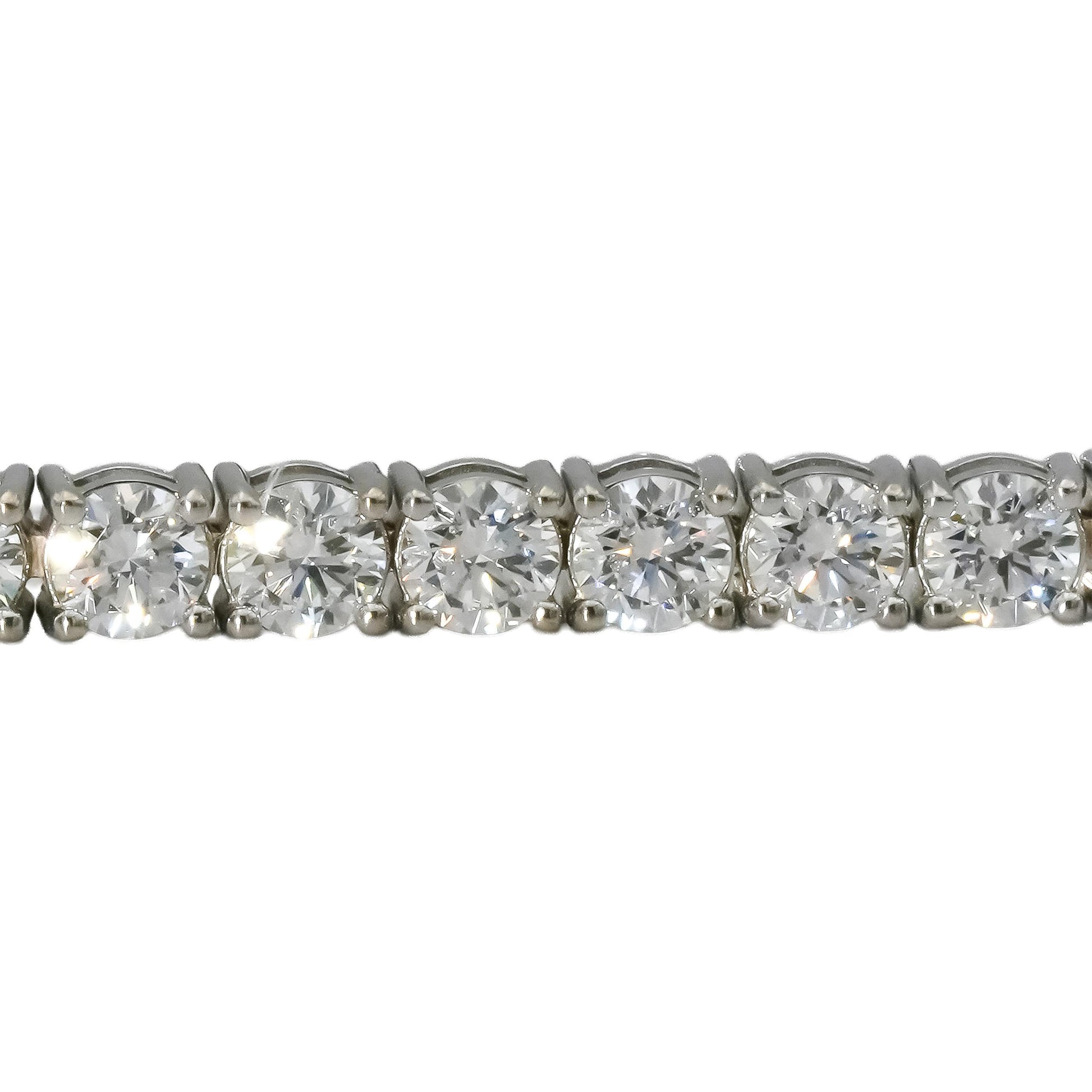 14k White Gold VS Round Diamond Tennis Bracelet 7.82CT