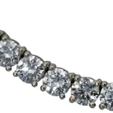 14k White Gold VS Round Lab-Grown Diamond Tennis Necklace 27.15CT