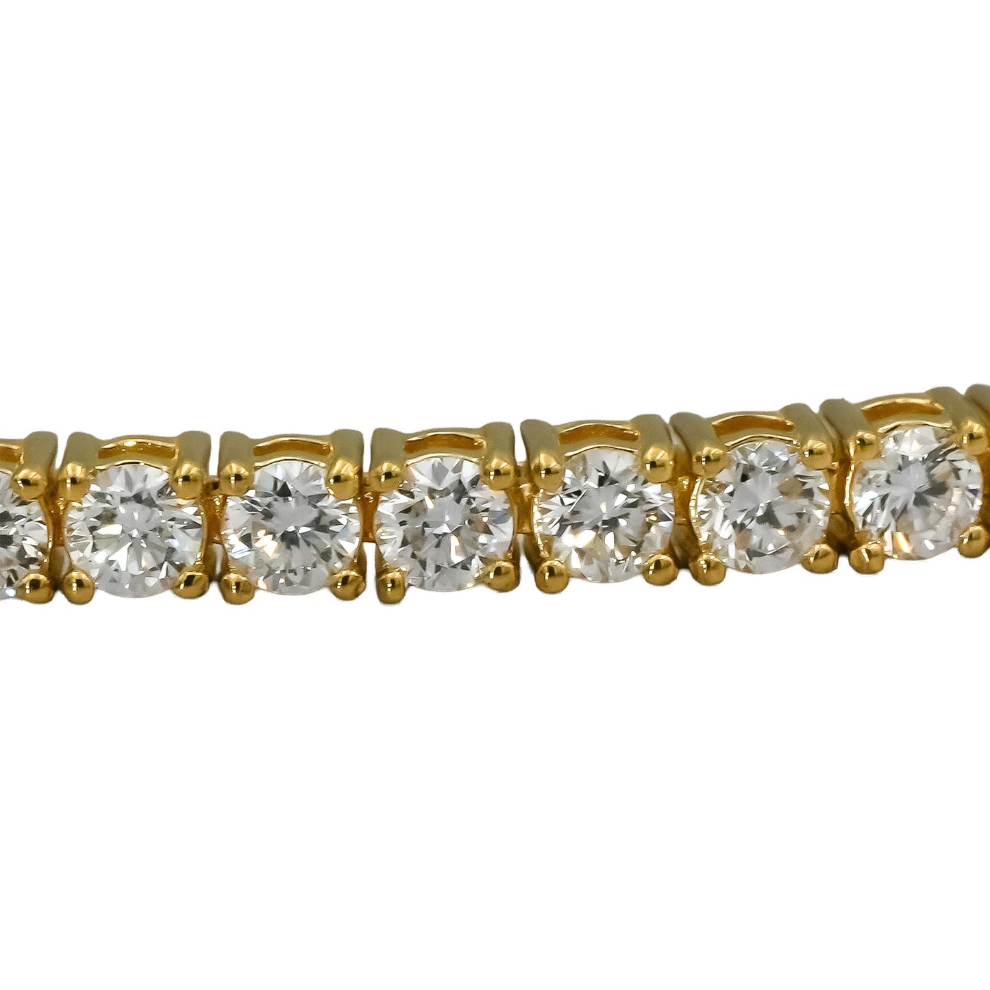 14k Yellow Gold VS Round Diamond Tennis Bracelet 2.67CT