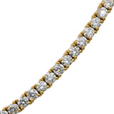 14k Rose Gold VS Round Lab-Grown Diamond Tennis Necklace 9.49CT