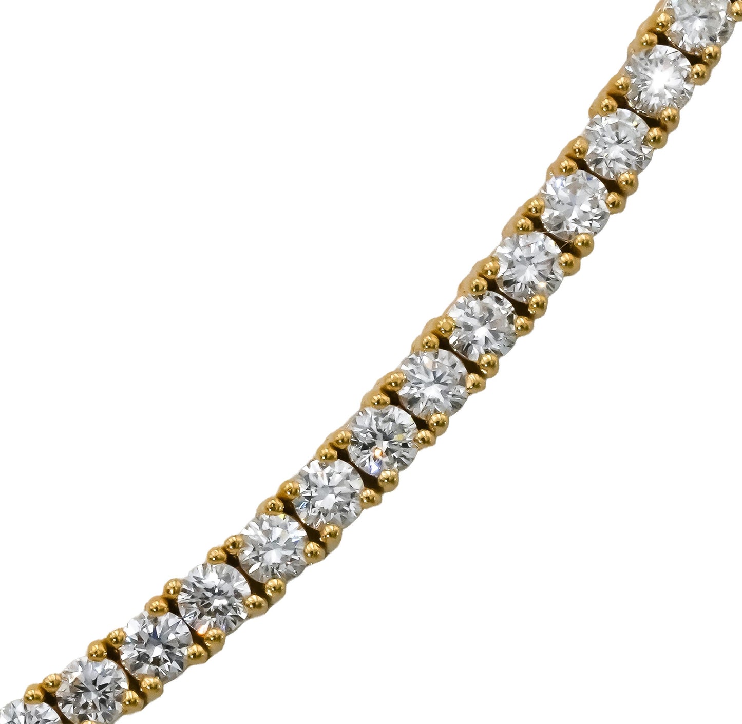 14k Rose Gold VS Round Lab-Grown Diamond Tennis Necklace 9.49CT