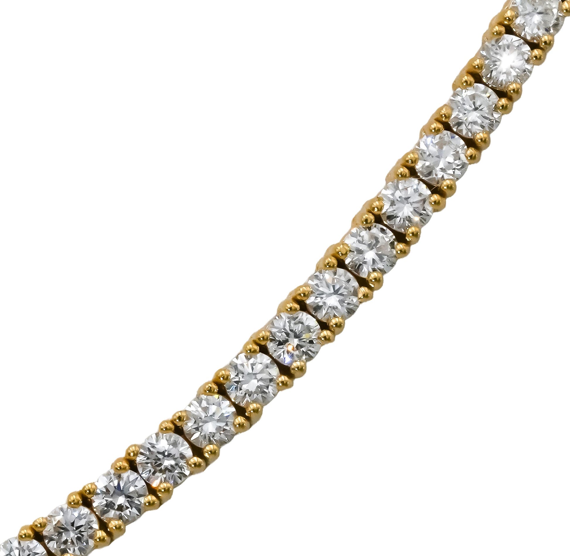 14k Rose Gold VS Round Lab-Grown Diamond Tennis Necklace 9.49CT