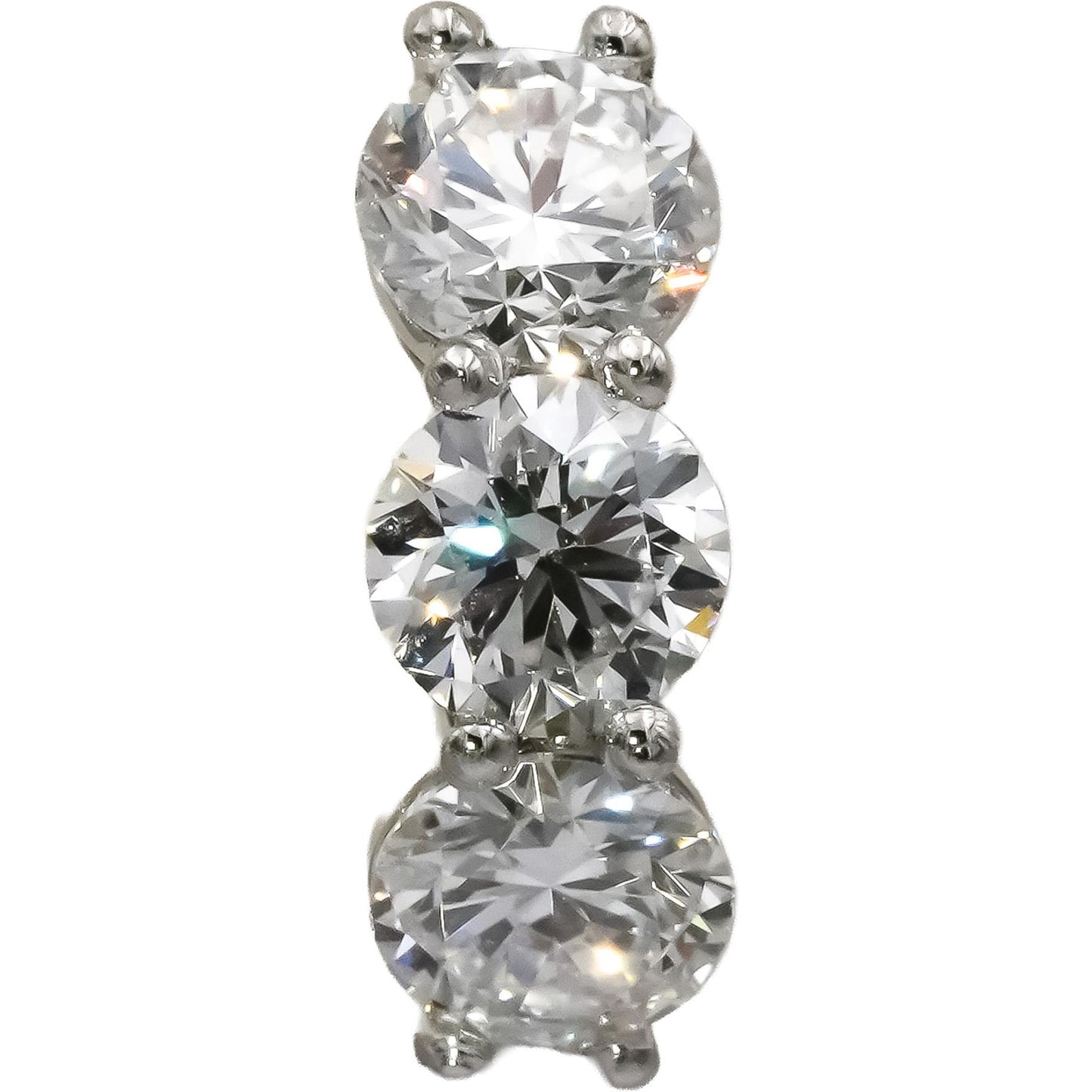 Platinum VS Round Lab-Grown Diamond Huggie Earrings 1.68CT