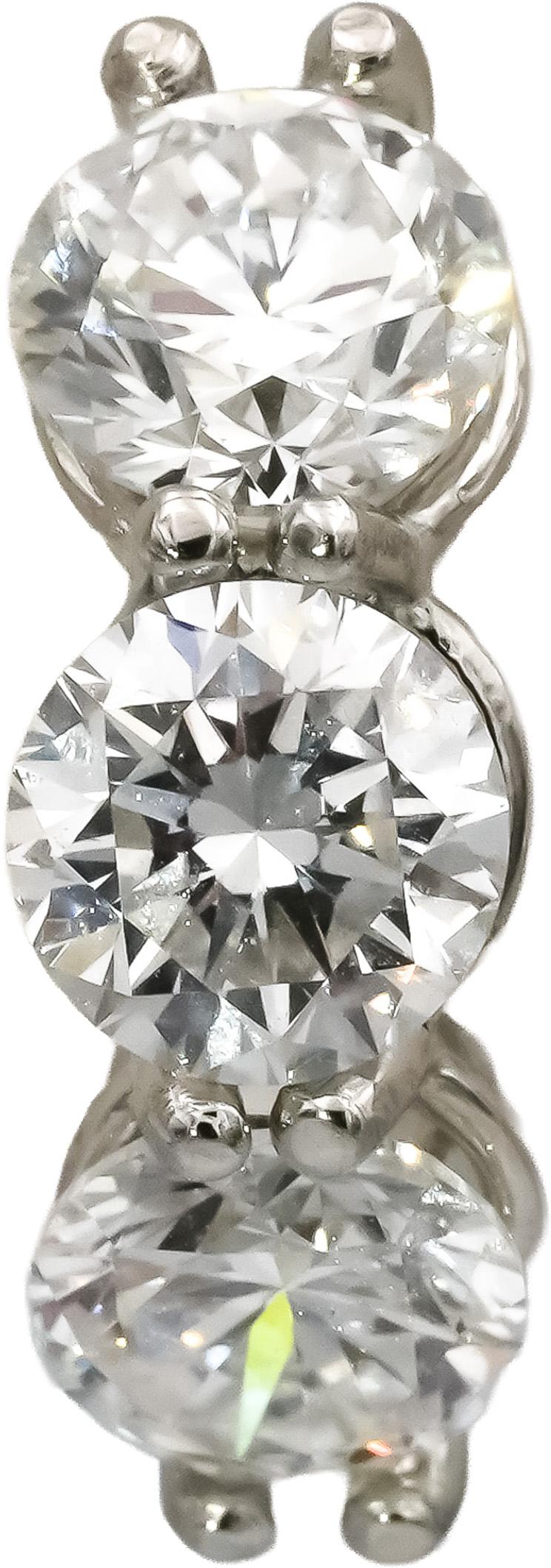 Platinum VS Round Lab-Grown Diamond Huggie Earrings 3.12CT