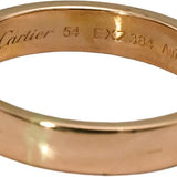CARTIER 18k Rose Gold 4.0mm Wide Band Ring Size 54