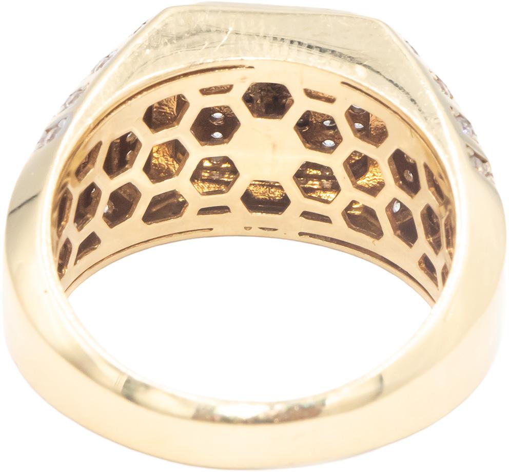 14k Yellow Gold 0.95CT VS Diamond Medusa Ring Size 9.25