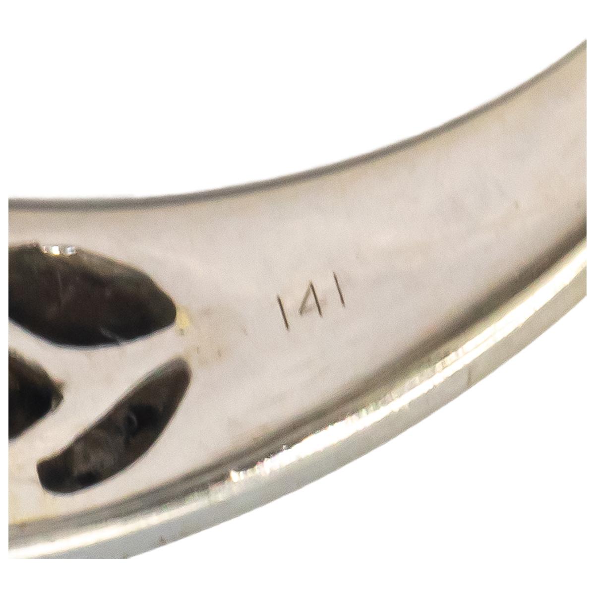 14k White Gold Diamond Cluster Cocktail Ring 2.50CT Size 8.25