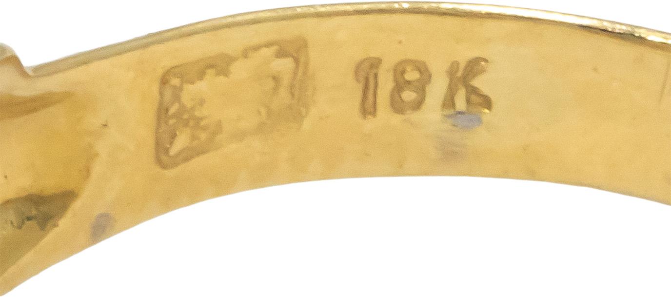 KALATI 18k Yellow Gold 0.60CT Diamond and Ruby Band Ring Size 7.5