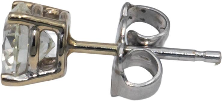 18k White Gold 1.04CT Round Cut Diamond Stud Earrings