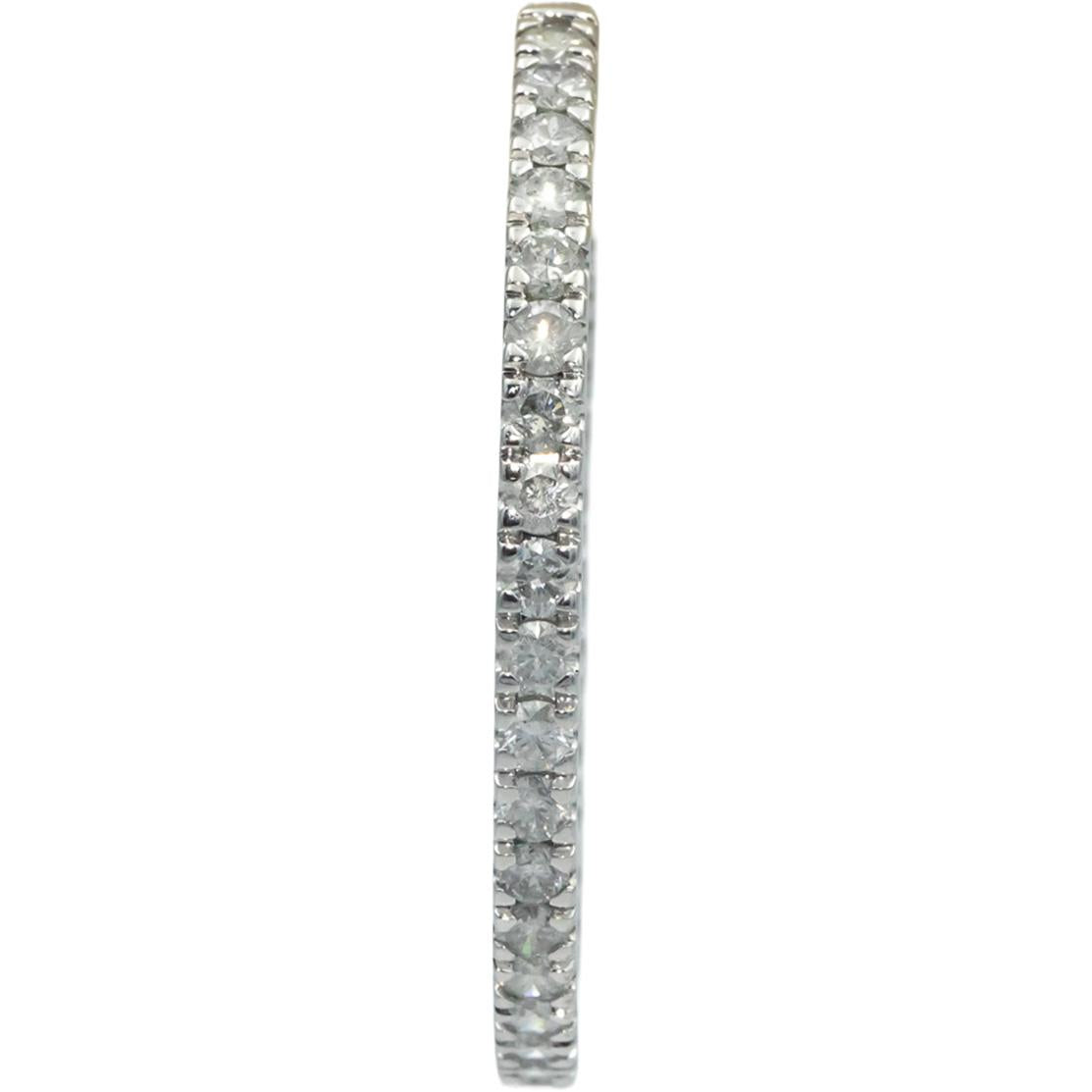 10k White Gold Round Cut Diamond Inside Out Hoop Earrings 5.0CT