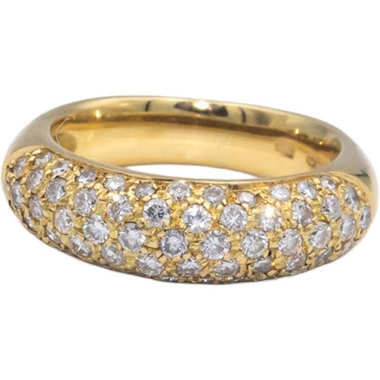 18k Yellow Gold 0.75CT VS Diamond Dome Cluster Band Ring Size 7