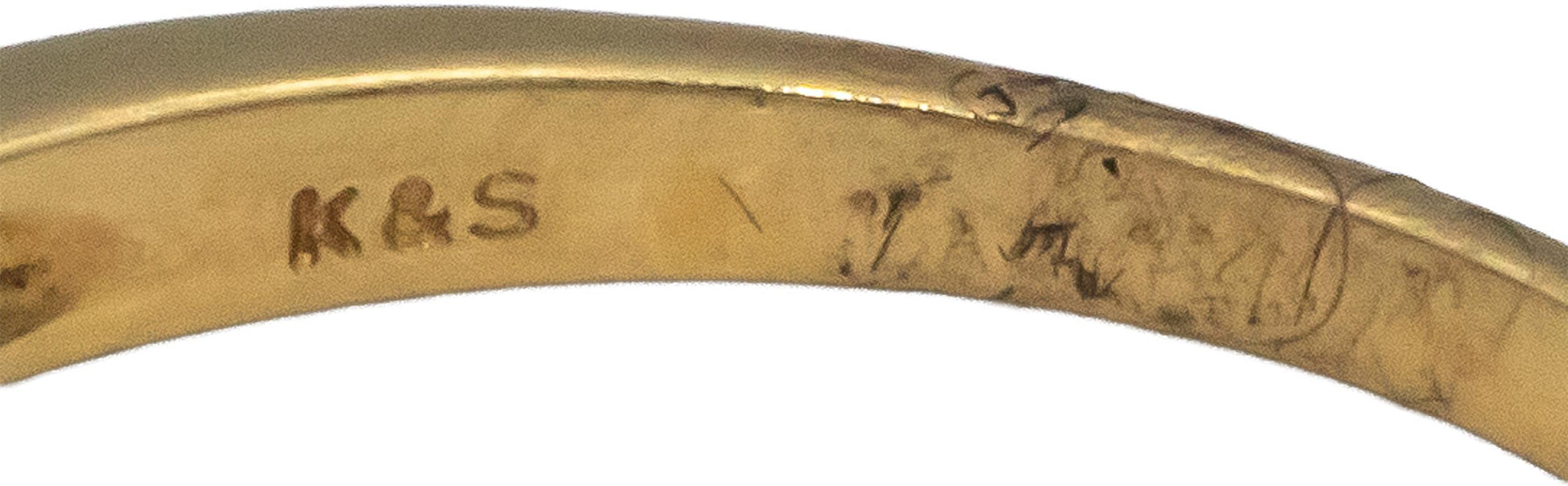 14k Yellow Gold 0.25CT Diamond Band Ring Size 7