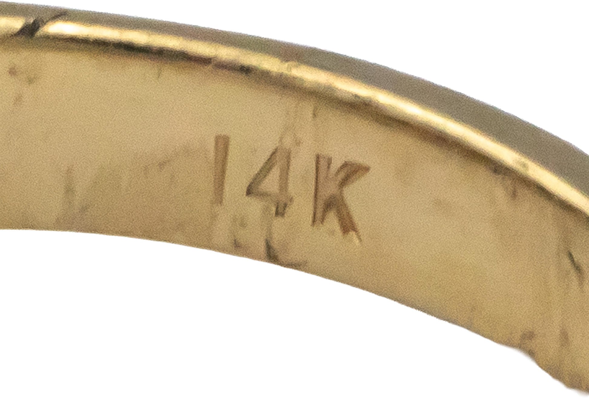 14k Yellow Gold 1.0CT VS Diamond Three Row Anniversary Band Ring Size 6.5