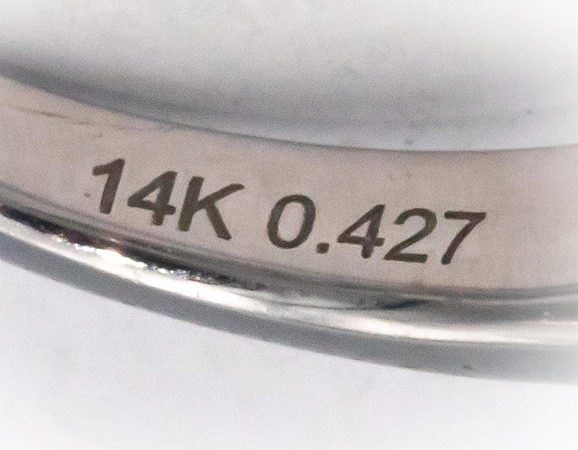 14k White Gold 1.64CT Diamond and Pink Tourmaline Ring Size 6.5