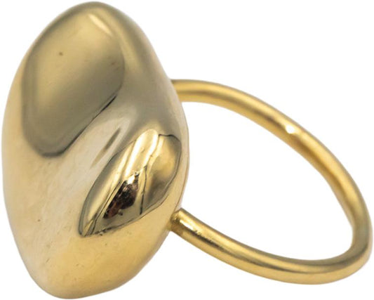 TIFFANY & CO. Vintage 18k Yellow Gold Elsa Peretti Bean Ring Size 4