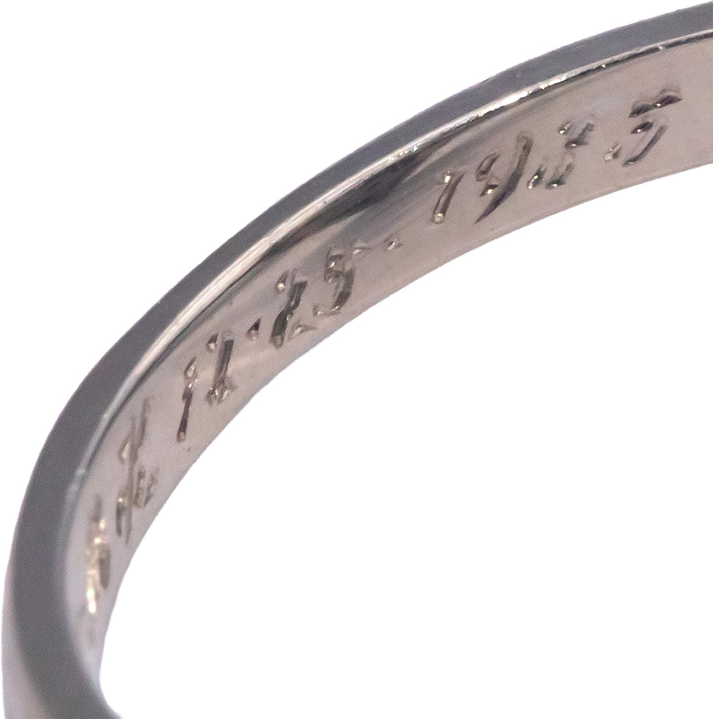 Antique Vintage 14k White Gold 0.27CT Diamond and Ruby Filigree Ring Size 6