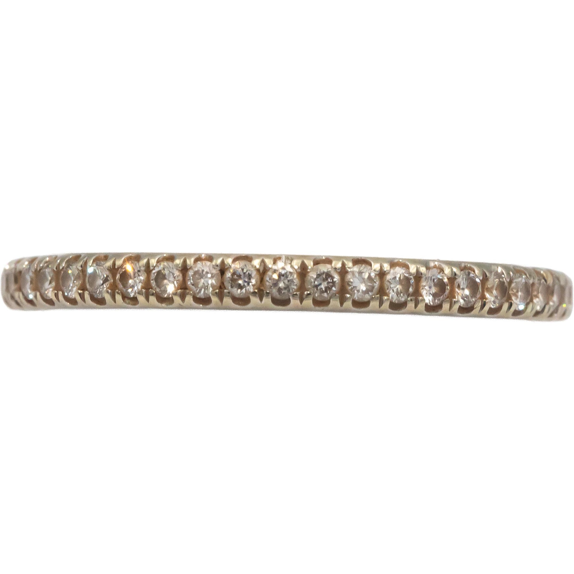 Designer 14k White Gold 0.35CT VS Round Cut Diamond Band Ring Size 9