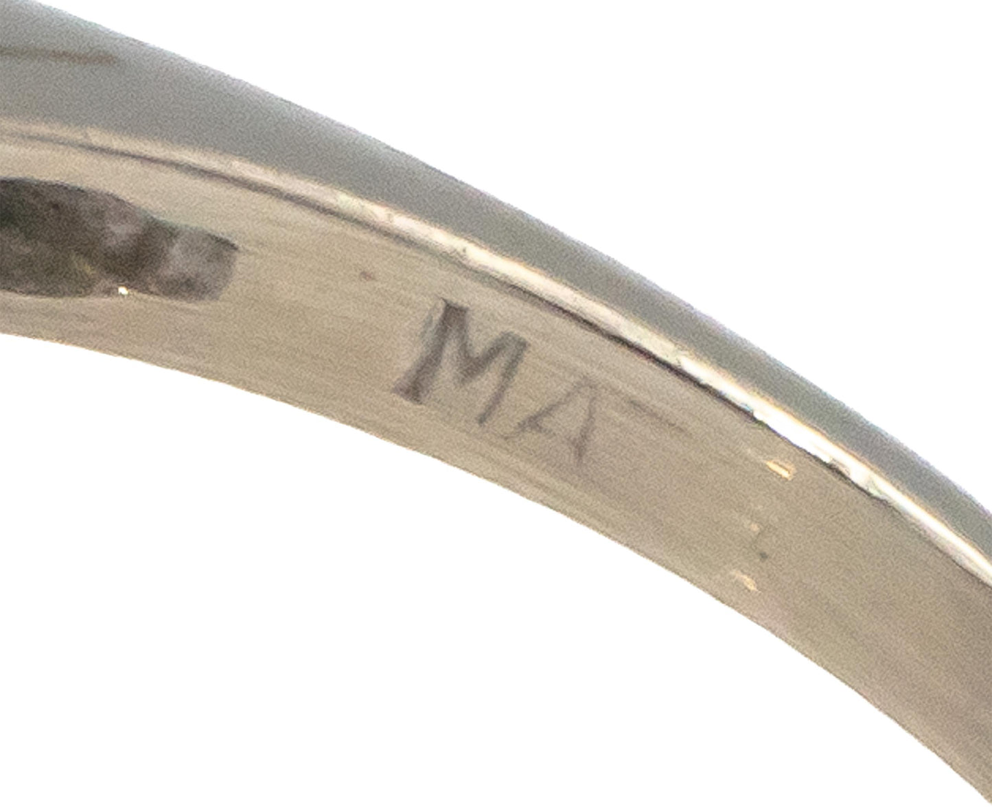 Antique Vintage 14k White Gold VS Diamond Ribbon Cocktail Ring 0.40CT Size 4.5
