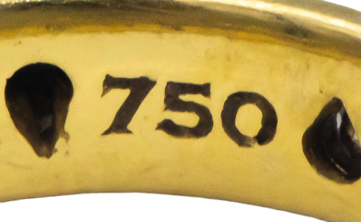 TIFFANY & CO. 18k Gold & Platinum 0.30CT Diamond Etoile Band Ring $4800 Retail